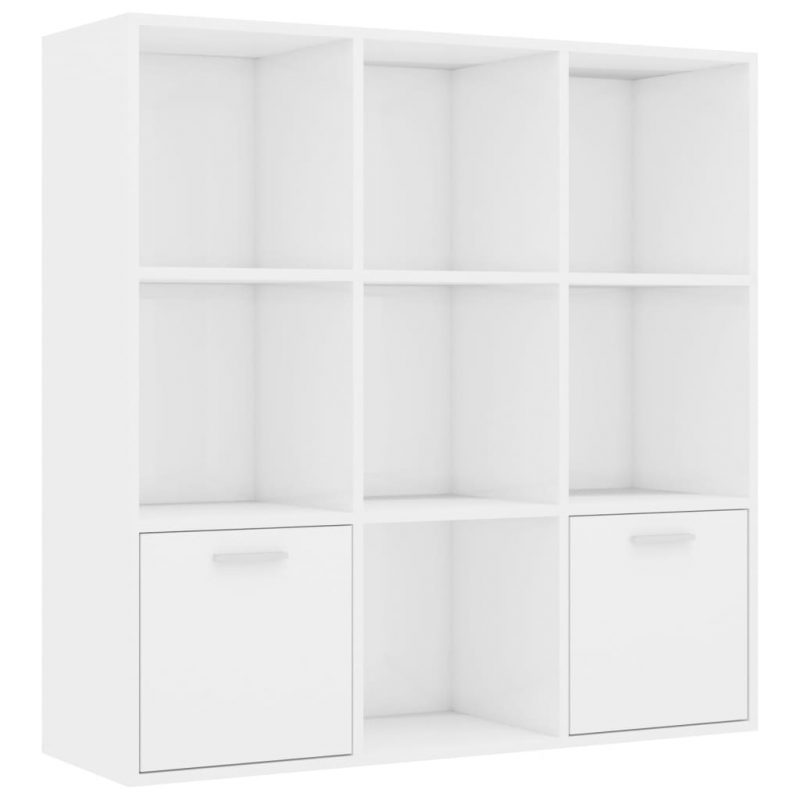 Ormarić za knjige visoki sjaj bijeli 98 x 30 x 98 cm od iverice