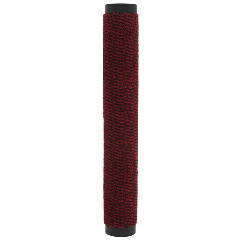 Otirači za prašinu 2 kom pravokutni čupavi 60 x 90 cm crveni - Slika 3