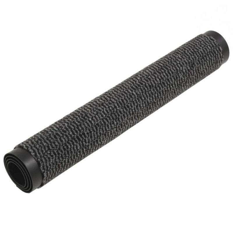 Otirači za prašinu 2 kom pravokutni čupavi 80 x 120 cm antracit - Slika 3