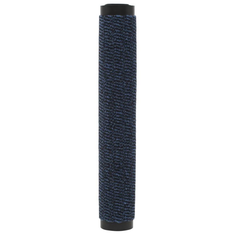 Otirači za prašinu 2 kom pravokutni čupavi 80 x 120 cm plavi - Slika 4