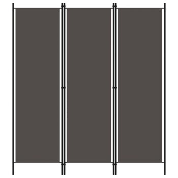 Sobna pregrada s 3 panela antracit 150 x 180 cm