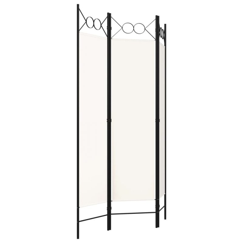 Sobna pregrada s 3 panela krem-bijela 120 x 180 cm - Slika 3