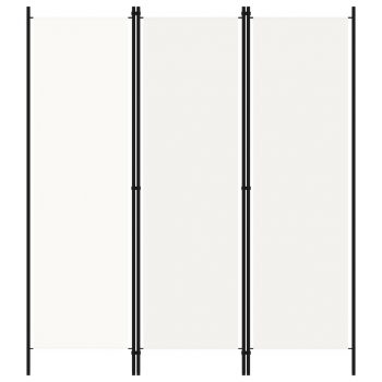 Sobna pregrada s 3 panela bijela 150 x 180 cm