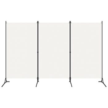 Sobna pregrada s 3 panela bijela 260 x 180 cm