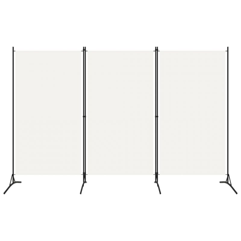 Sobna pregrada s 3 panela bijela 260 x 180 cm