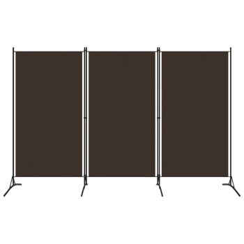 Sobna pregrada s 3 panela smeđa 260 x 180 cm