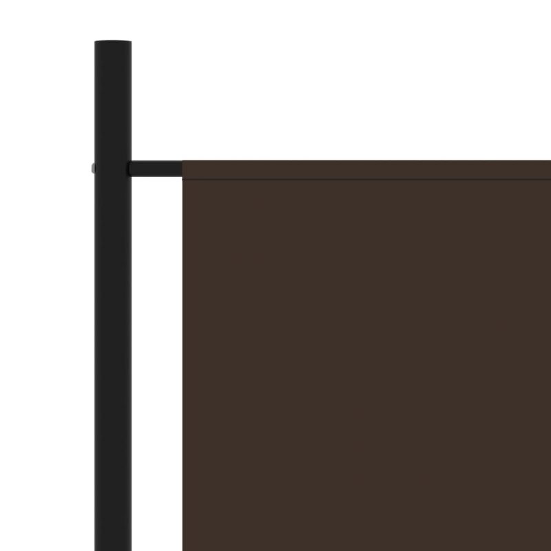 Sobna pregrada s 3 panela smeđa 260 x 180 cm - Slika 4