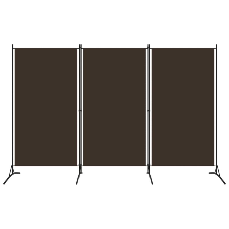 Sobna pregrada s 3 panela smeđa 260 x 180 cm