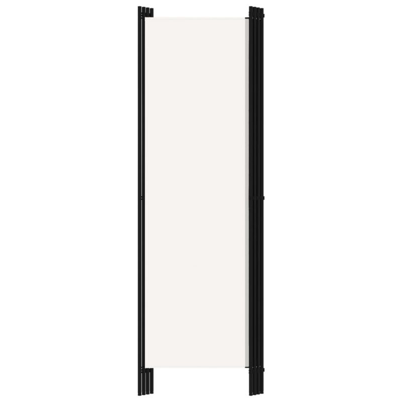Sobna pregrada s 4 panela krem-bijela 200 x 180 cm - Slika 4