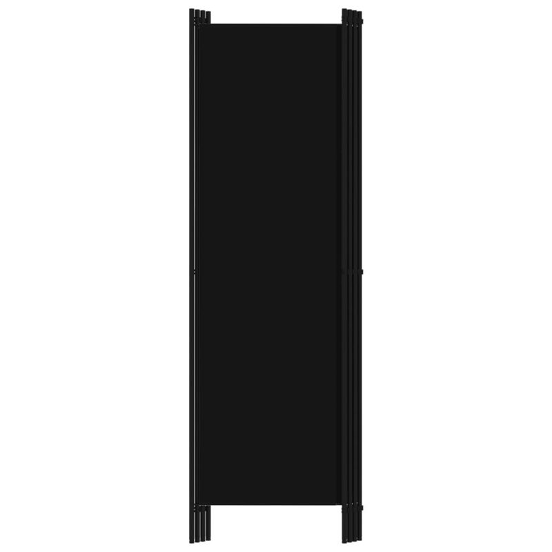 Sobna pregrada s 4 panela crna 200 x 180 cm - Slika 4