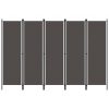 Sobna pregrada s 5 panela antracit 250 x 180 cm