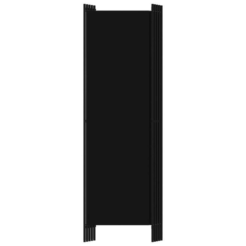 Sobna pregrada s 5 panela crna 250 x 180 cm - Slika 4