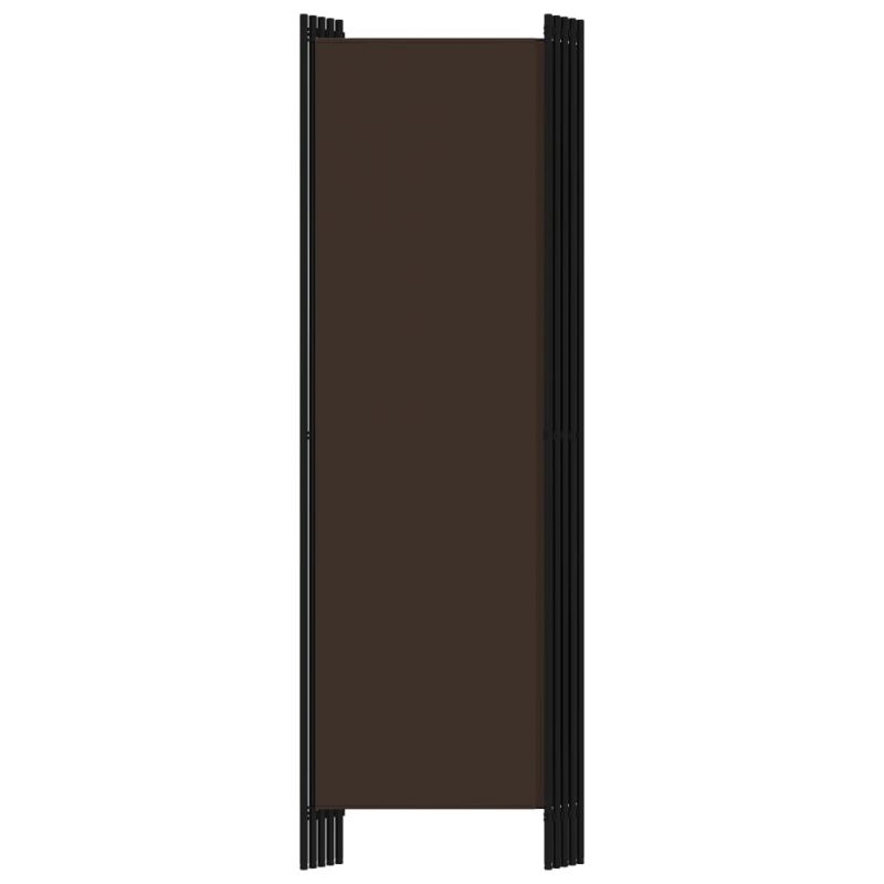 Sobna pregrada s 5 panela smeđa 250 x 180 cm - Slika 4