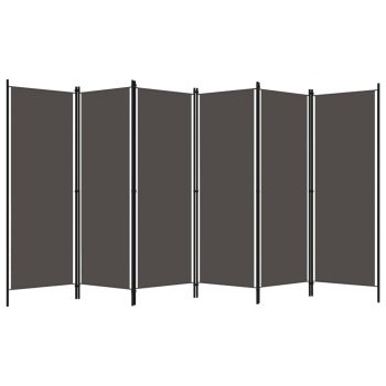 Sobna pregrada sa 6 panela antracit 300 x 180 cm