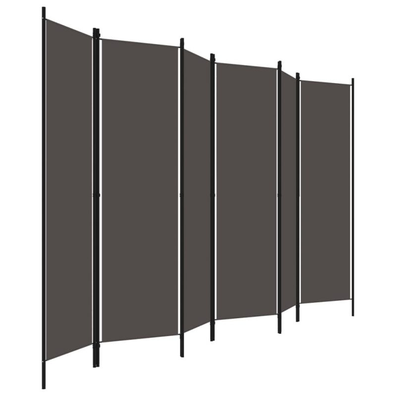 Sobna pregrada sa 6 panela antracit 300 x 180 cm - Slika 3