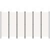 Sobna pregrada sa 6 panela bijela 300 x 180 cm