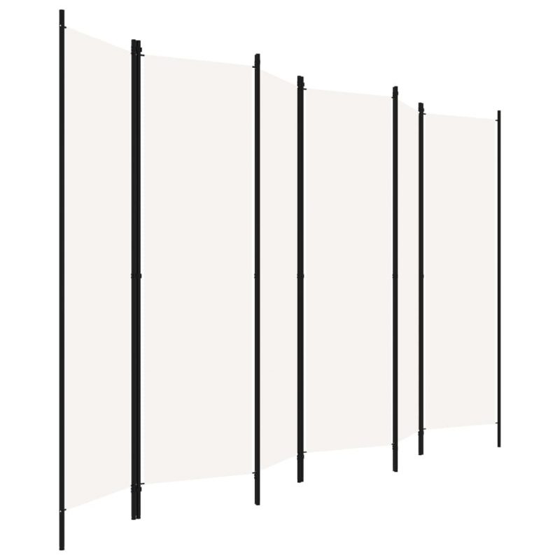 Sobna pregrada sa 6 panela krem-bijela 300 x 180 cm - Slika 3