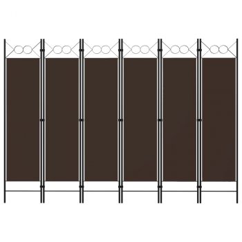 Sobna pregrada sa 6 panela smeđa 240 x 180 cm