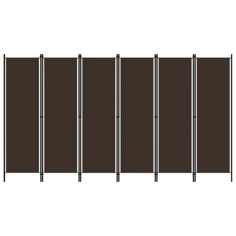 Sobna pregrada sa 6 panela smeđa 300 x 180 cm