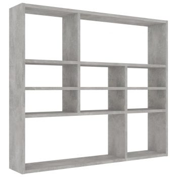 Zidna polica siva boja betona 90 x 16 x 78 cm od iverice
