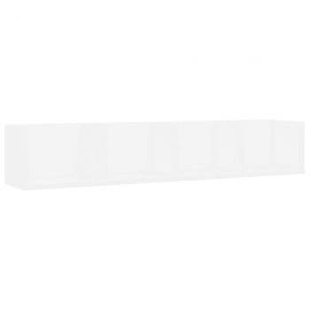 Zidna polica za CD-ove bijela 100 x 18 x 18 cm od iverice