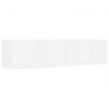 Zidna polica za CD-ove bijela 75 x 18 x 18 cm od iverice