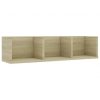 Zidna polica za CD-ove boja hrasta 75 x 18 x 18 cm od iverice