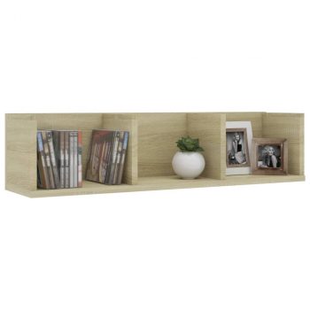 Zidna polica za CD-ove boja hrasta 75 x 18 x 18 cm od iverice