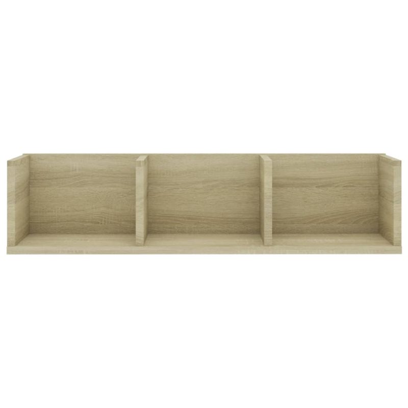 Zidna polica za CD-ove boja hrasta 75 x 18 x 18 cm od iverice - Slika 4