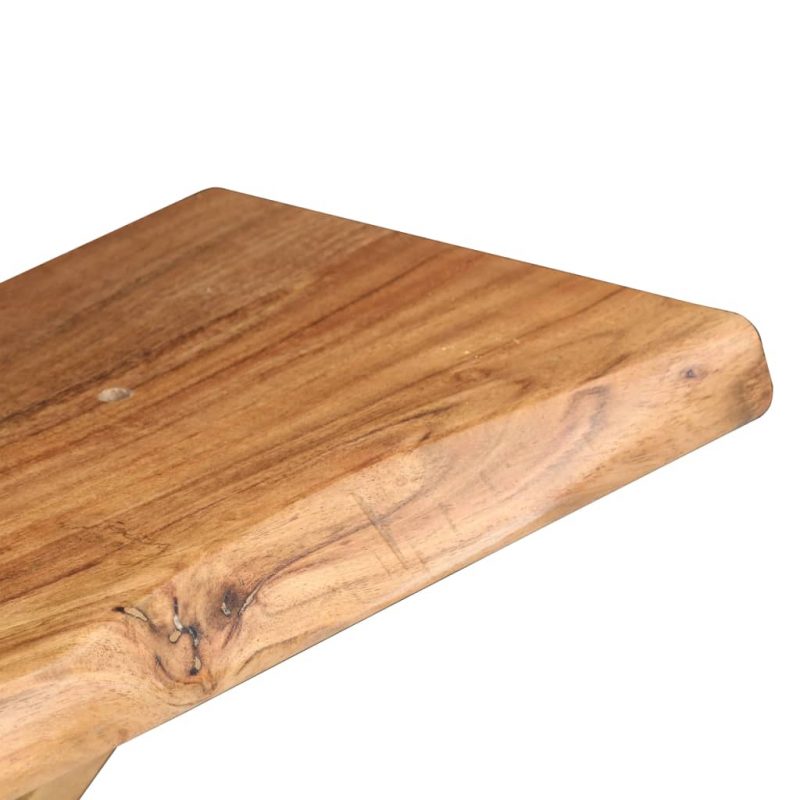 Zidne police od masivnog bagremovog drva 2 kom 60 x 20 x 16 cm - Slika 4