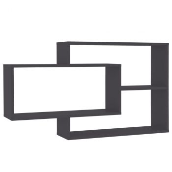 Zidne police sive 104 x 20 x 60 cm od iverice
