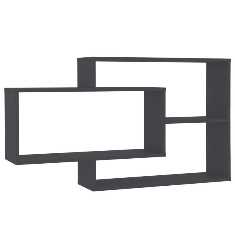 Zidne police sive 104 x 20 x 60 cm od iverice