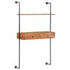 Zidni radni stol od masivnog bagremovog drva 90 x 40 x 170 cm