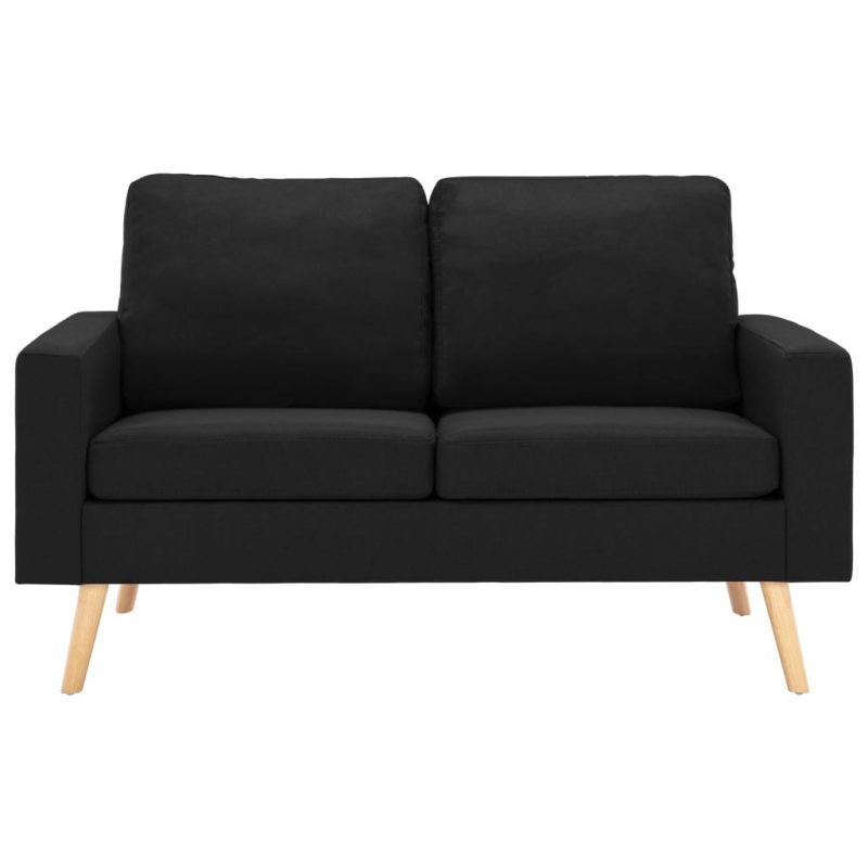 2-dijelni set sofa od tkanine crni - Slika 3