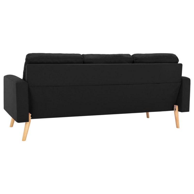 2-dijelni set sofa od tkanine crni - Slika 4