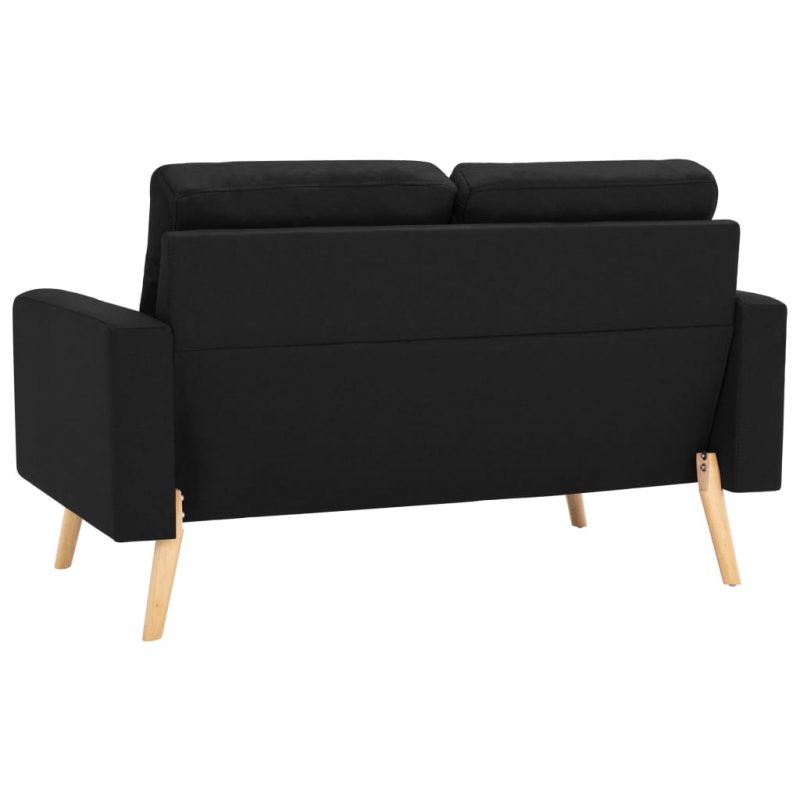 2-dijelni set sofa od tkanine crni - Slika 4