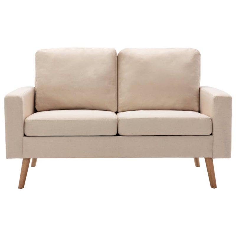 2-dijelni set sofa od tkanine krem - Slika 3