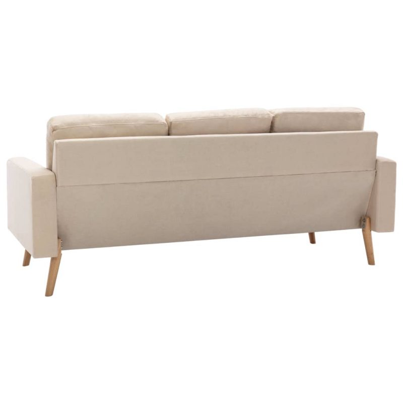 2-dijelni set sofa od tkanine krem - Slika 4