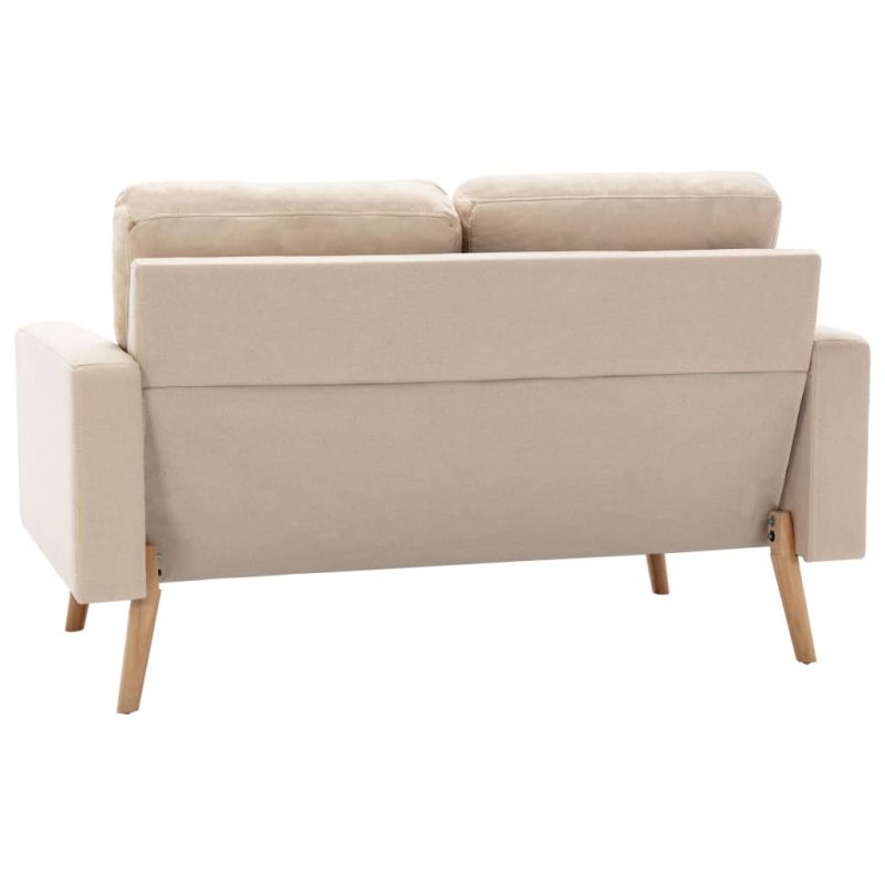 2-dijelni set sofa od tkanine krem - Slika 4