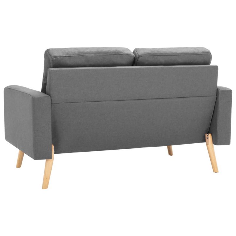 2-dijelni set sofa od tkanine svjetlosivi - Slika 4