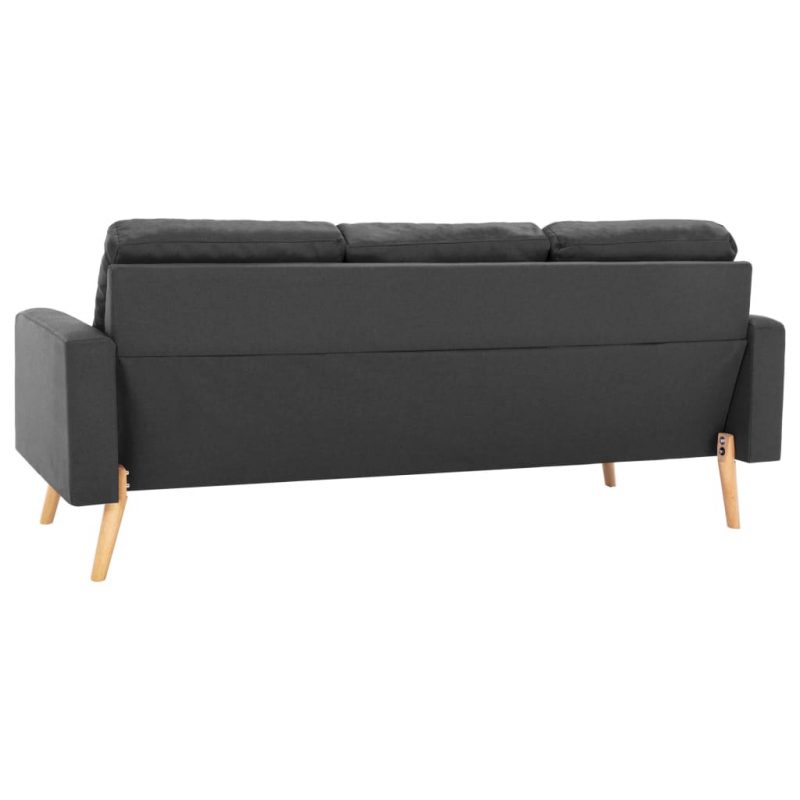 2-dijelni set sofa od tkanine tamnosivi - Slika 4