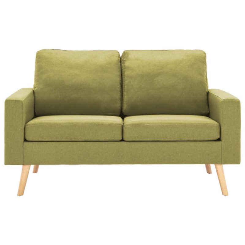 2-dijelni set sofa od tkanine zeleni - Slika 3