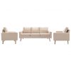 3-dijelni set sofa od tkanine krem