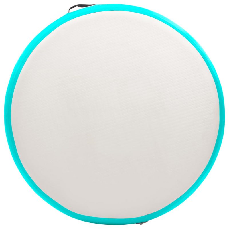 Gimnastička prostirka na napuhavanje 100x100x20 cm PVC zelena - Slika 4