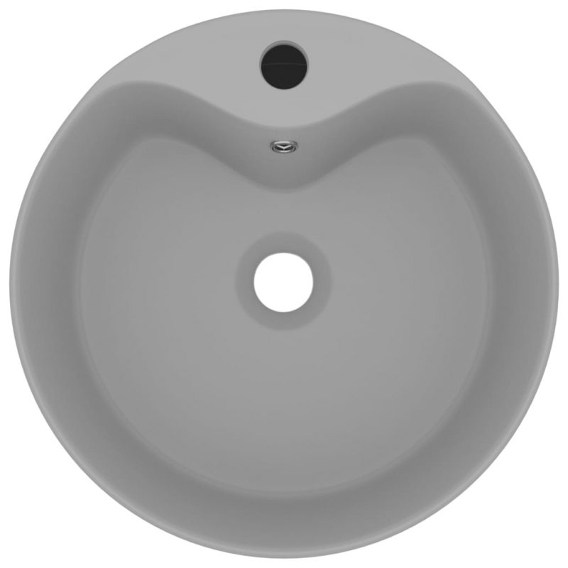 Luksuzni umivaonik mat svjetlosivi 36 x 13 cm keramički - Slika 3