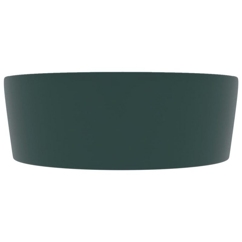 Luksuzni umivaonik mat tamnozeleni 36 x 13 cm keramički - Slika 4