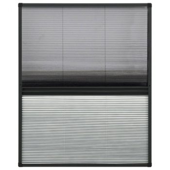 Nabrani zaslon protiv insekata za prozore aluminijski 60x80 cm