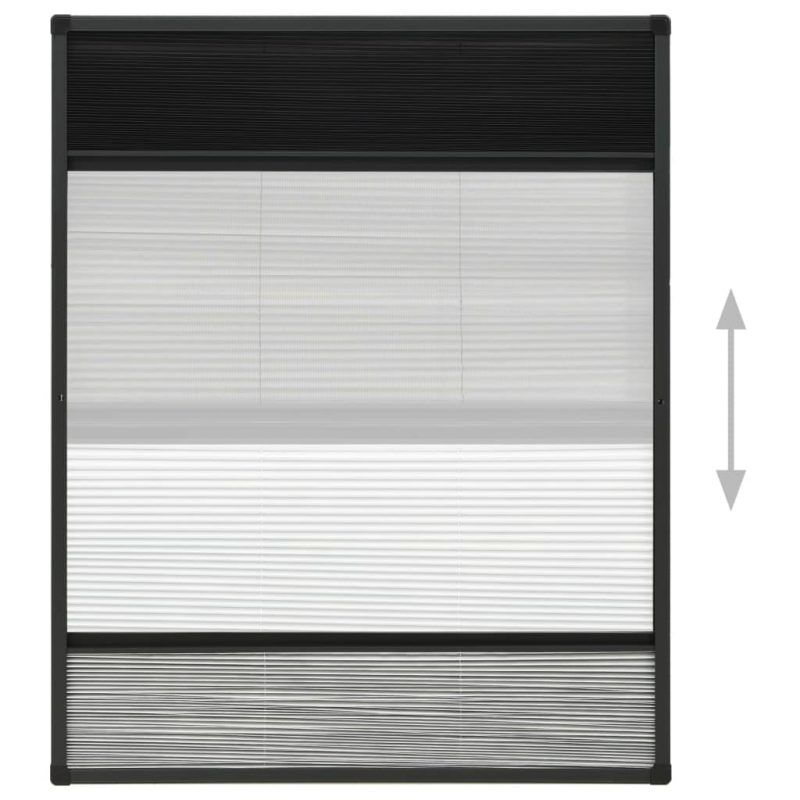 Nabrani zaslon protiv insekata za prozore aluminijski 60x80 cm - Slika 4
