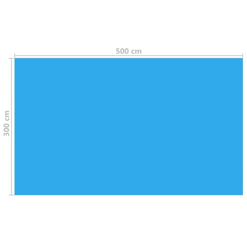 Pravokutni pokrivač za bazen 500 x 300 cm PE plavi - Slika 3