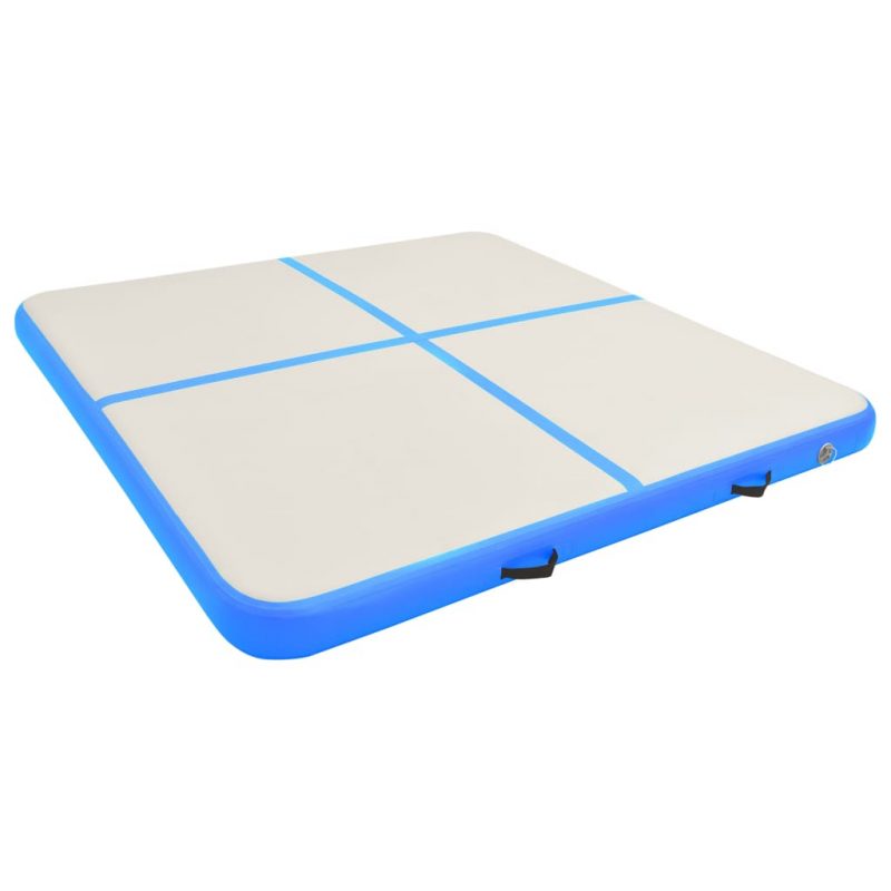 Strunjača na napuhavanje s crpkom 200 x 200 x 15 cm PVC plava - Slika 3